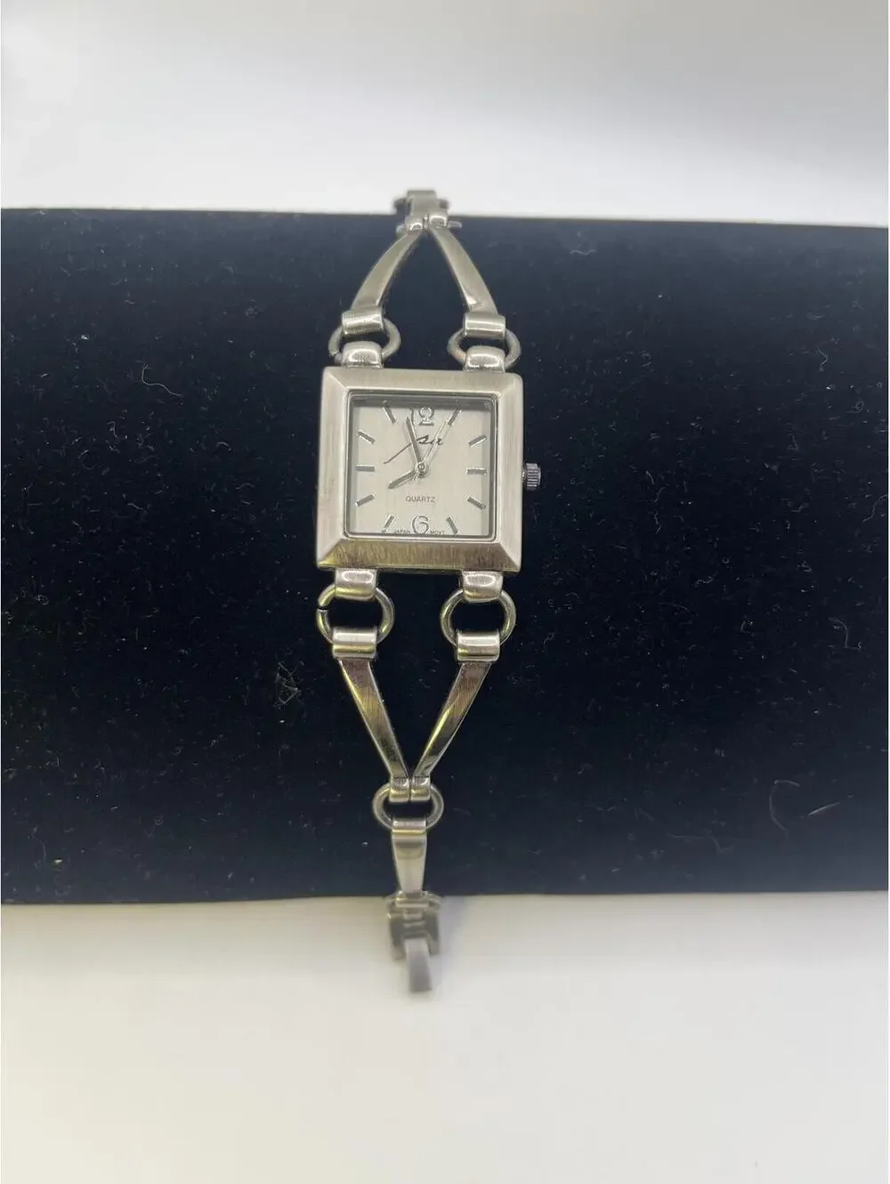 Women's Wristwatch Square Face Silver Tone by Personal Accents Stainless Steel